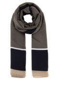 Saint Laurent Rayures Scarf — Navy