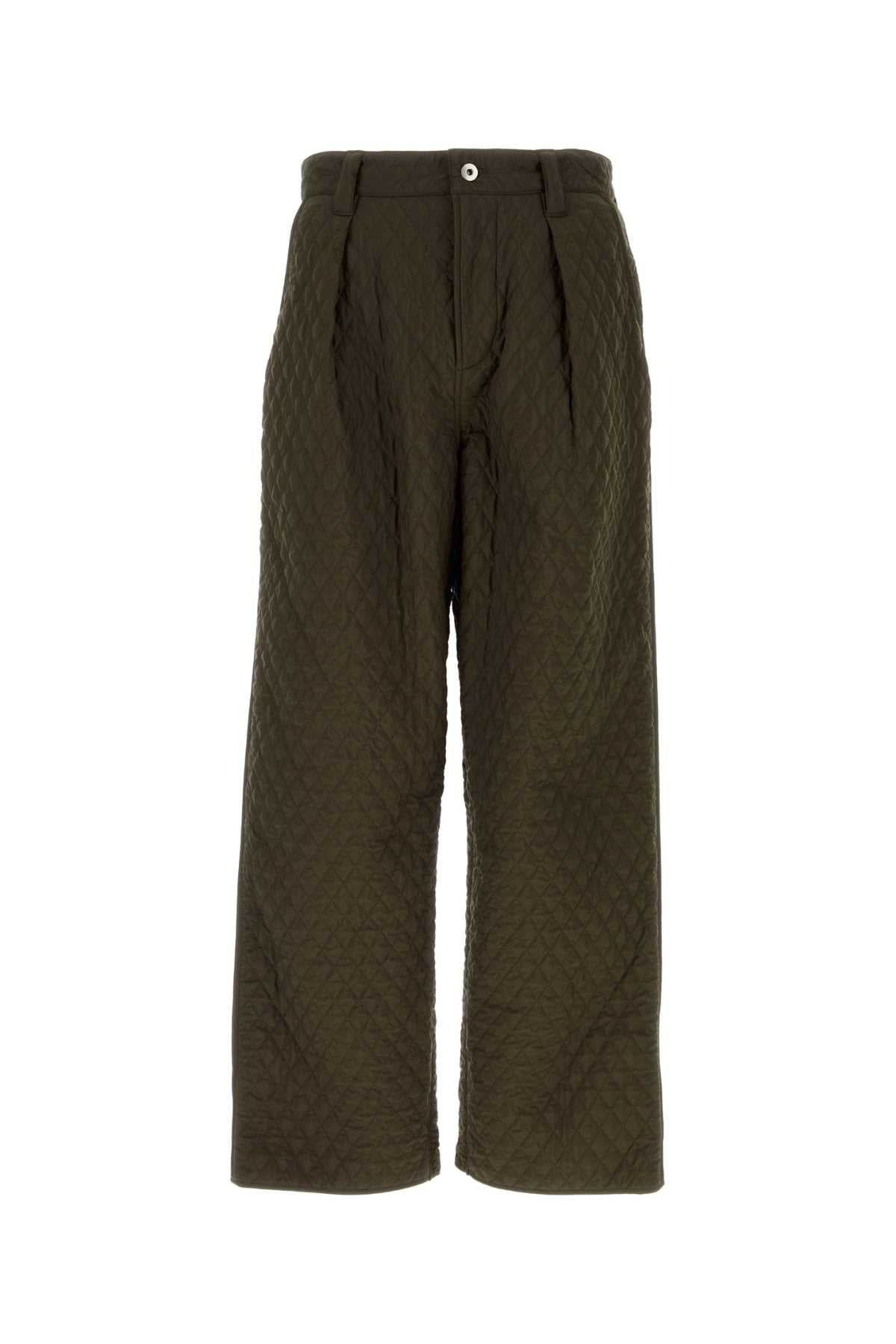 Burberry Quilted Nylon Trousers — Green