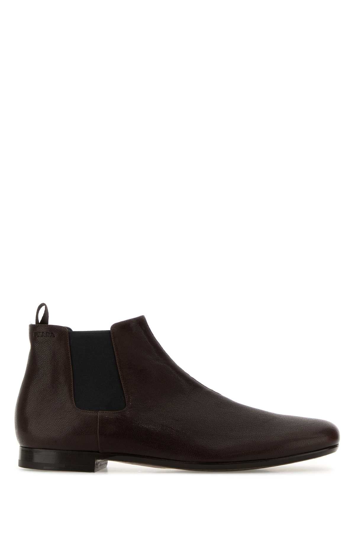 Bota Chelsea Formale de Prada — Marrón
