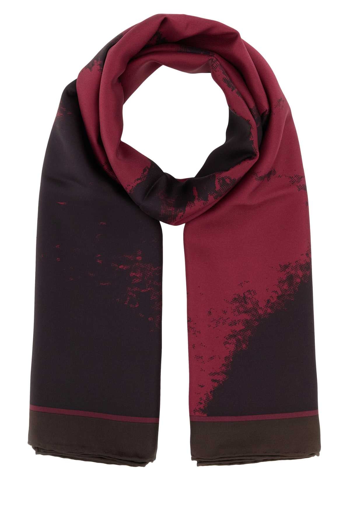 Alexander McQueen SL Exploded Skull Scarf — Red