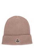 Moncler Jr MONCLER Ribbed Wool Winter Hat — Beige