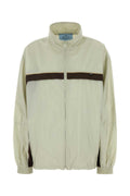 Prada Two-Tone Re-Nylon Windbreaker — Beige