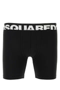 Dsquared2 Stretch Cotton Swim Shorts — Black