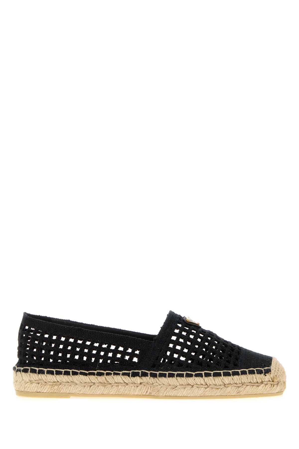 Prada Crochet Espadrille — Black