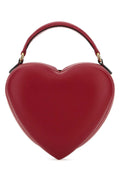 Moschino Nappa Leather Top Handle Bag — Red