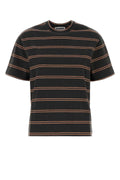 Jil Sander Striped Cotton T-Shirt — Black