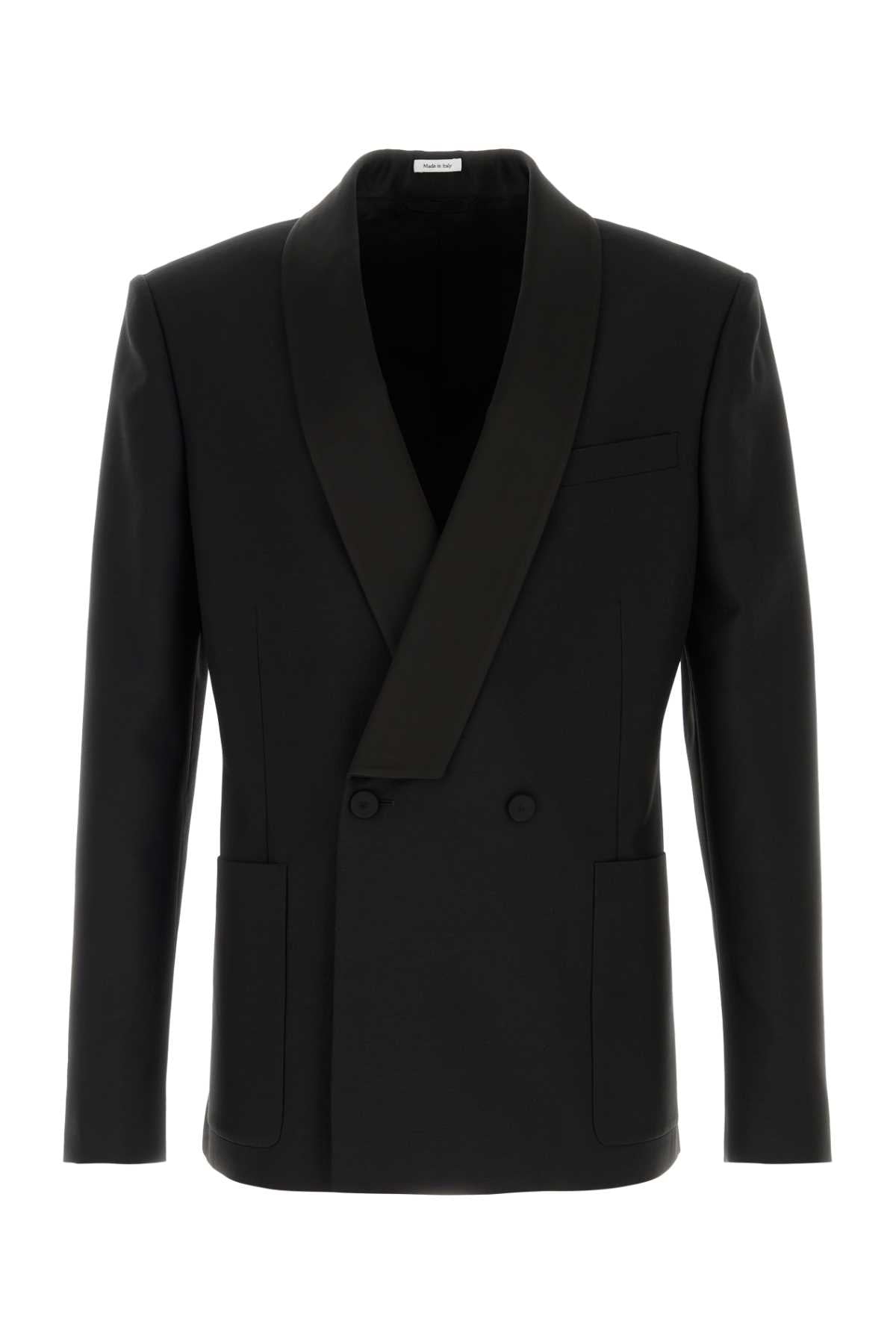 Alexander McQueen Shawl Blazer — Black