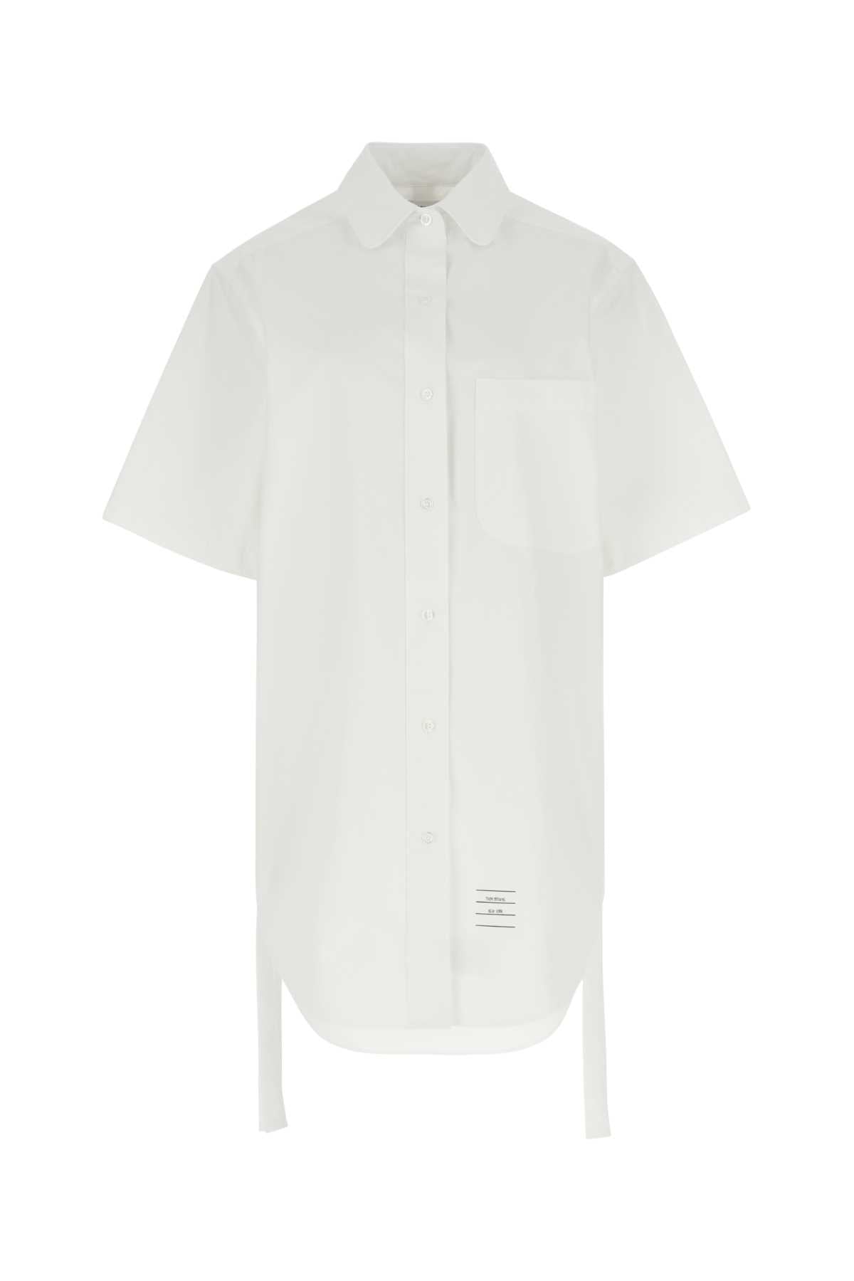 Thom Browne Poplin Shirt Dress — White