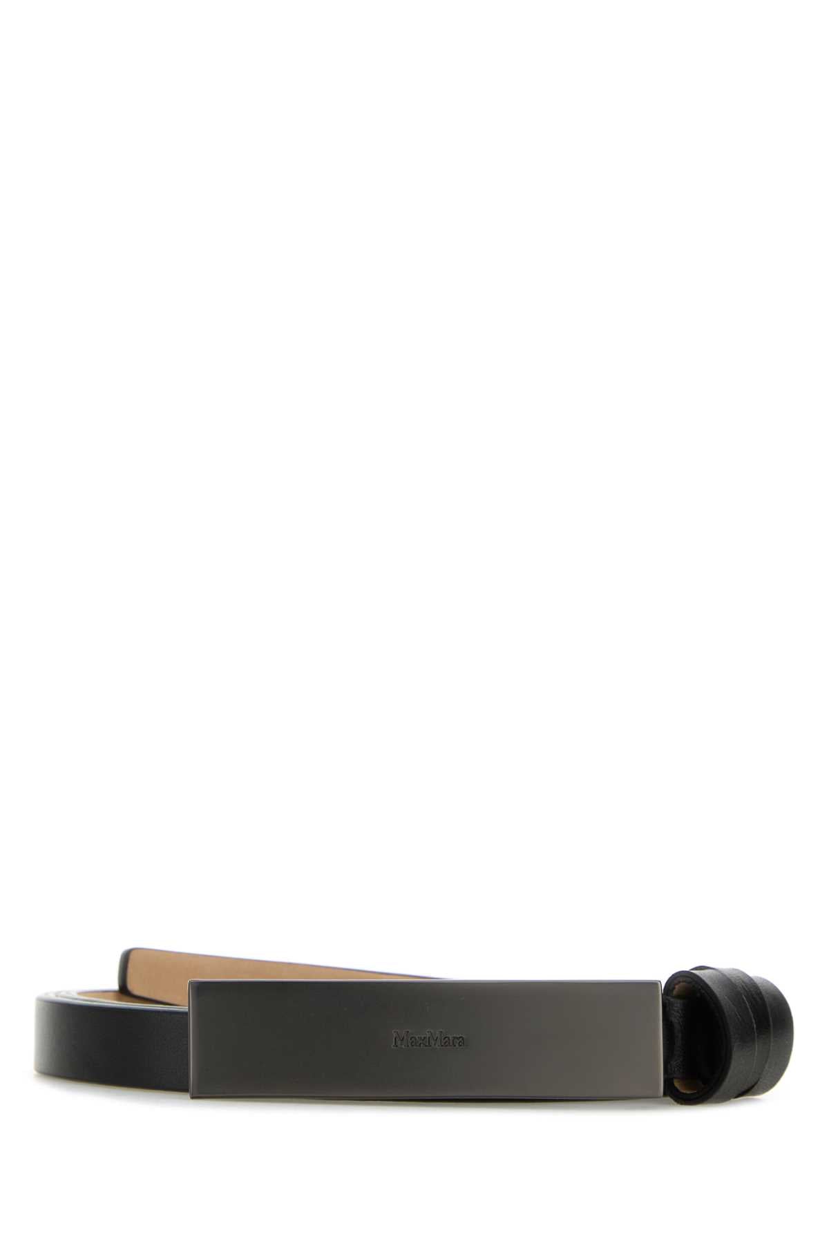 Max Mara Leather Belt — Black