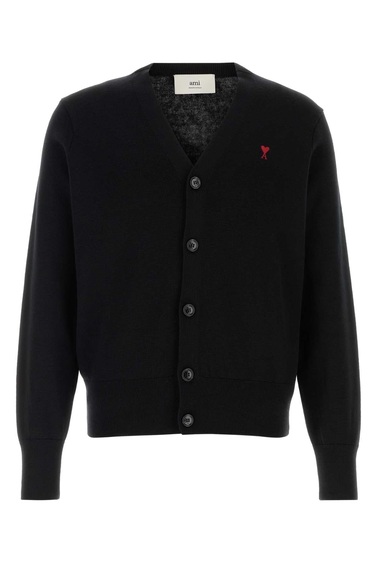 AMI Paris Merinos Cardigan — Black