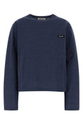 Miu Miu Two-Tone Jersey T-Shirt — Navy