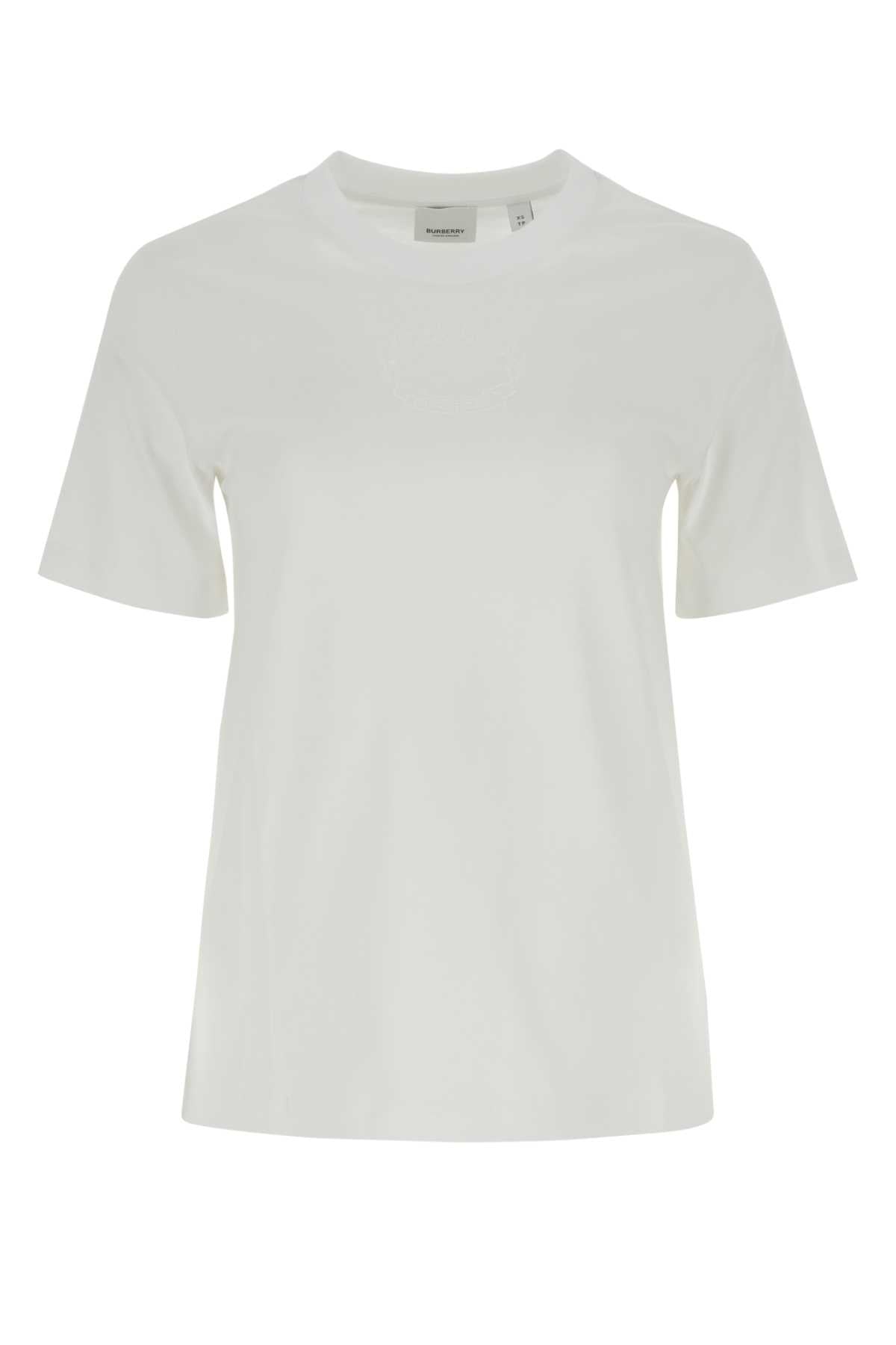 Burberry Cotton T-Shirt — White