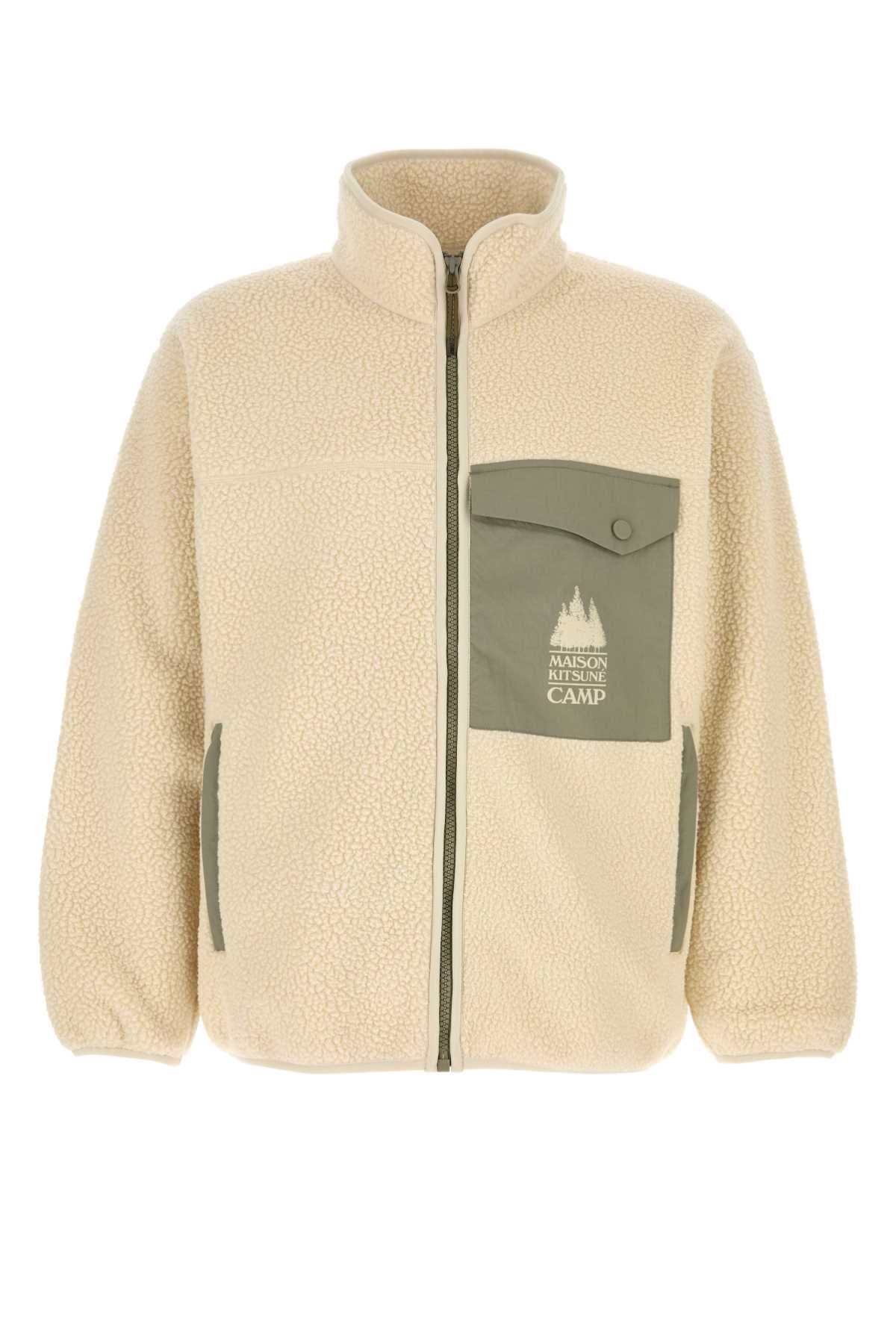 Maison Kitsune Fleece Jacket — Beige