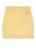 Prada Cashmere Mini Skirt — Yellow