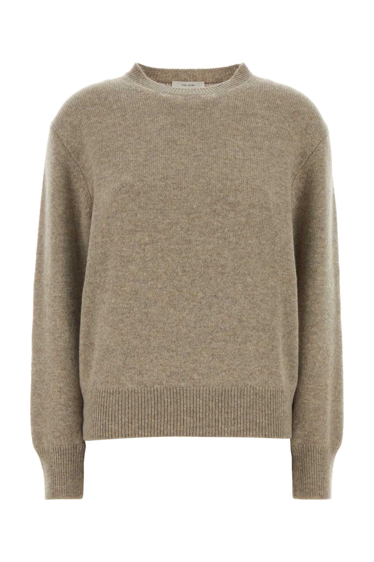 The Row Cashmere Crewneck Sweater — Beige