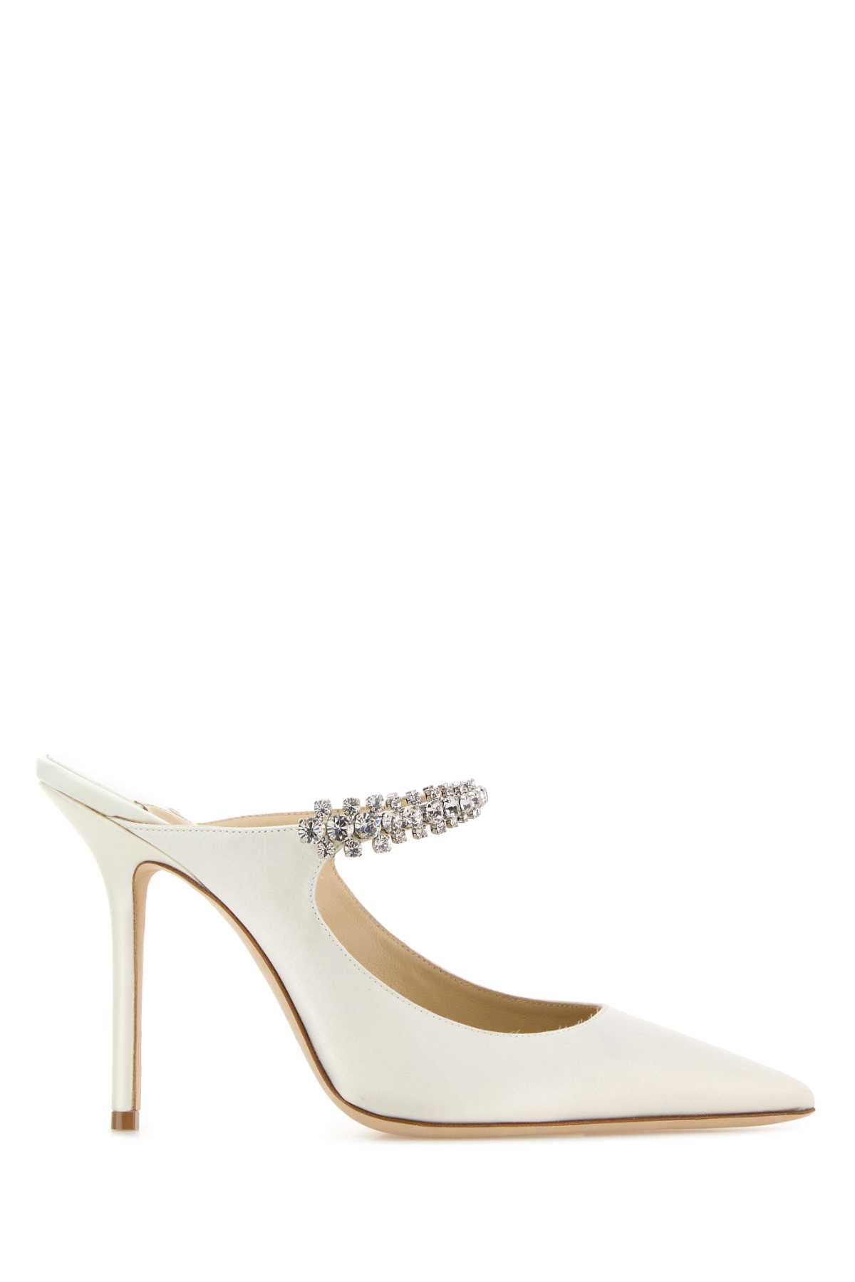 Jimmy Choo Bing 100 Mule Heel — White