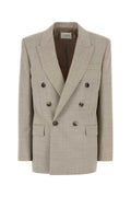 Saint Laurent Toile Blazer — Beige