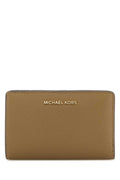 Michael By Michael Kors Pebble Leather Wallet — Beige