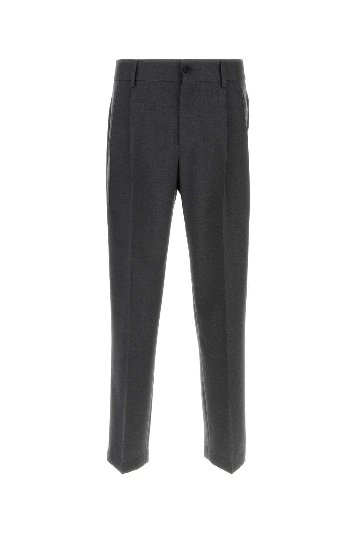 Dolce & Gabbana Virgin Wool Blend Trousers — Gray