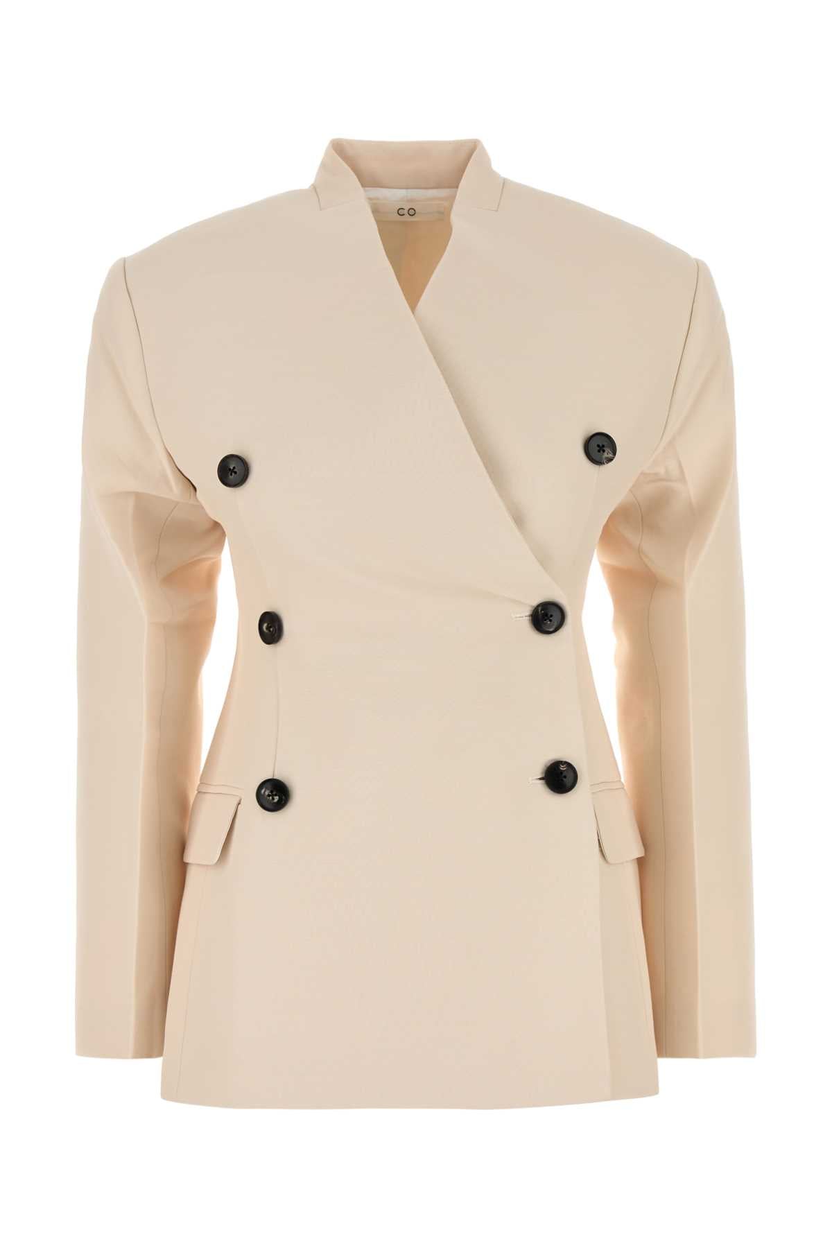 Italist Collarless Blazer — Beige