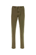 Pt Torino Stretch Cotton Trousers — Green