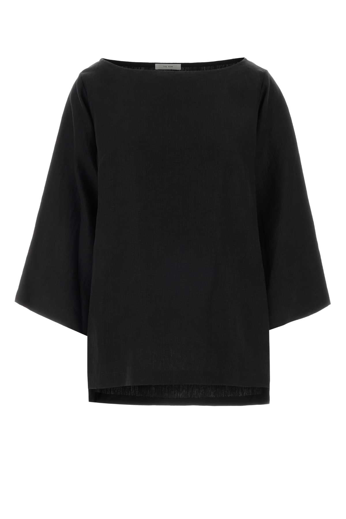 The Row Junia Blouse — Black