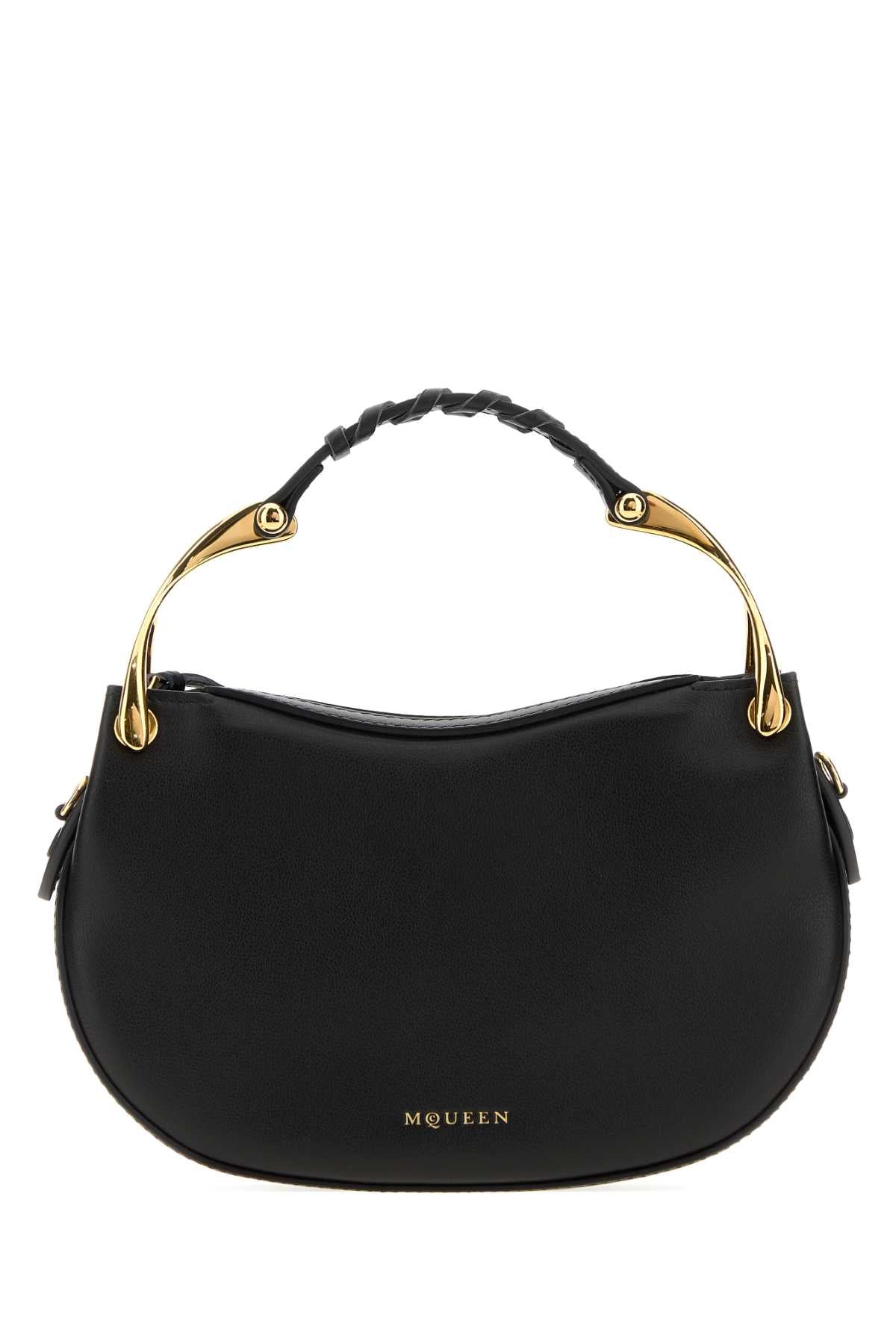 Alexander McQueen Wishbone Shoulder Bag — Black
