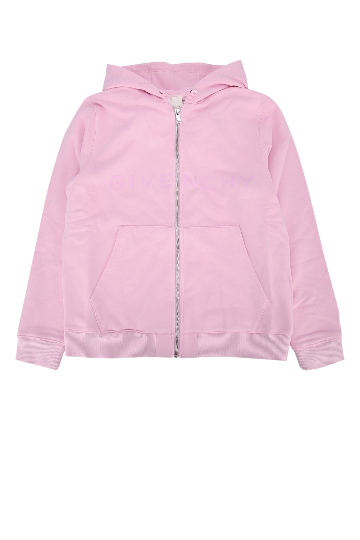 Givenchy Kids Cotton-Blend Hooded Cardigan — Pink