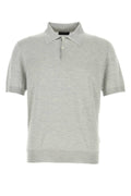 Prada Recycled Silk Polo Shirt — Gray