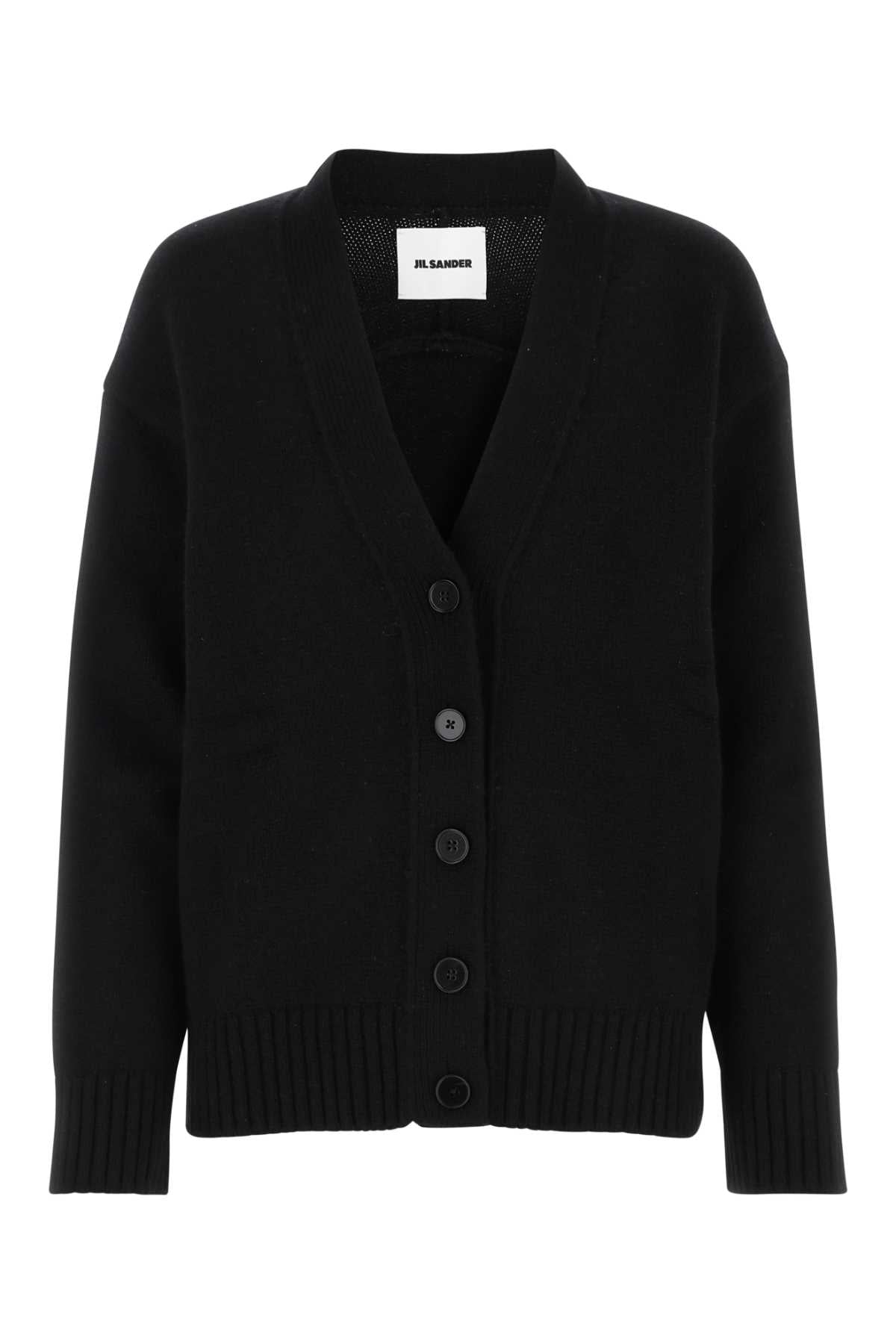 Jil Sander Cashmere Blend Cardigan — Black