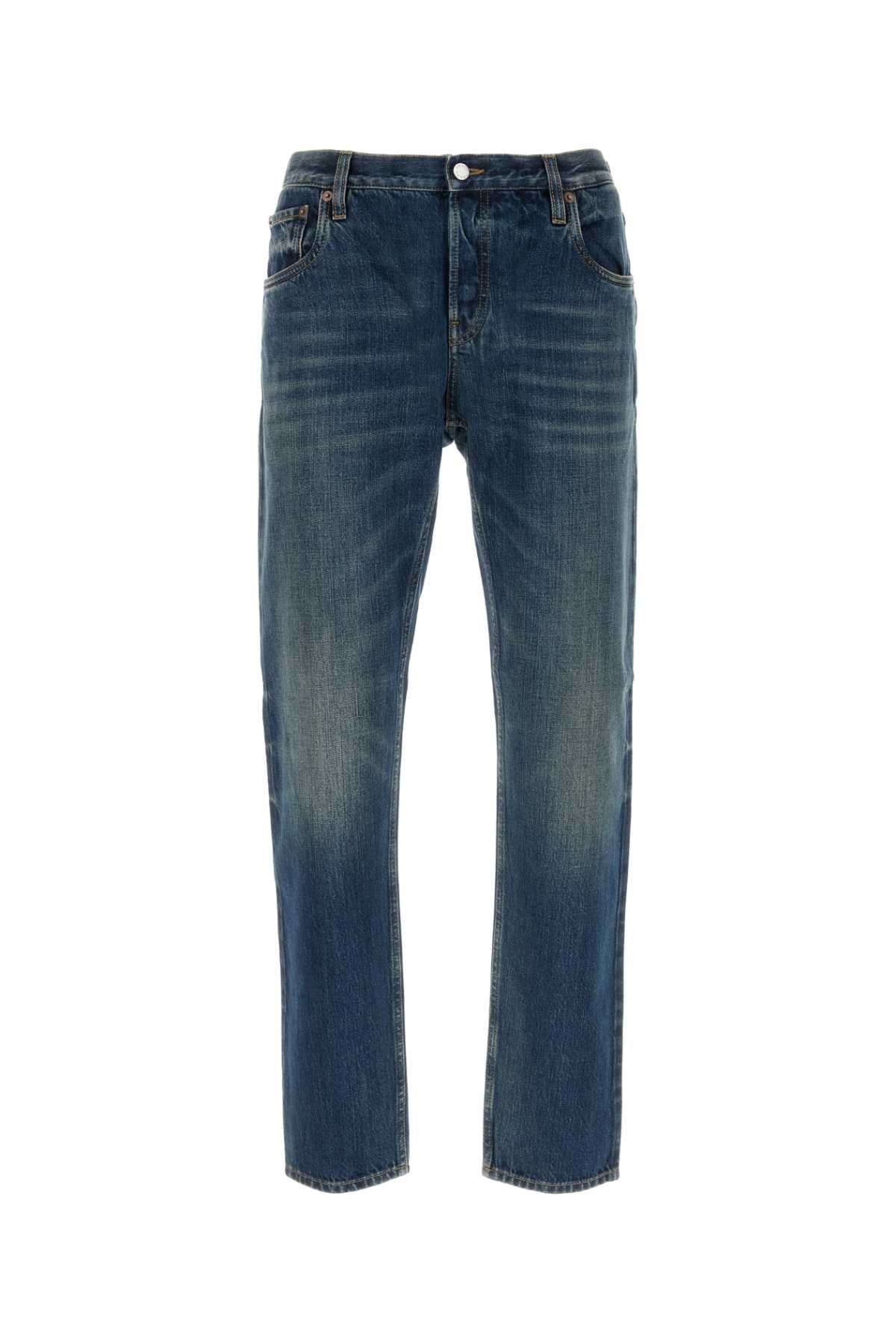 Prada Five-Pocket Denim Jeans — Blue
