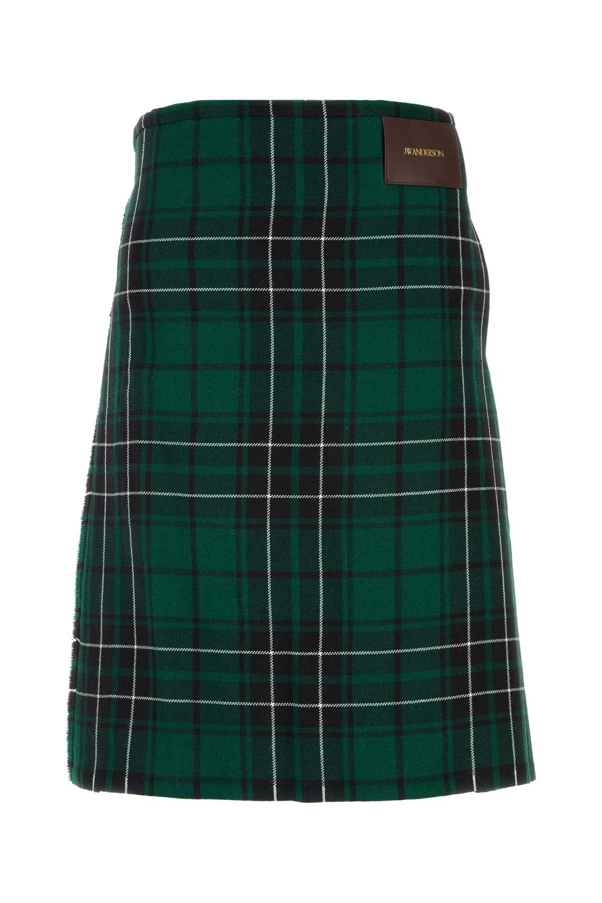JW Anderson Tartan Wool Kilt — Green