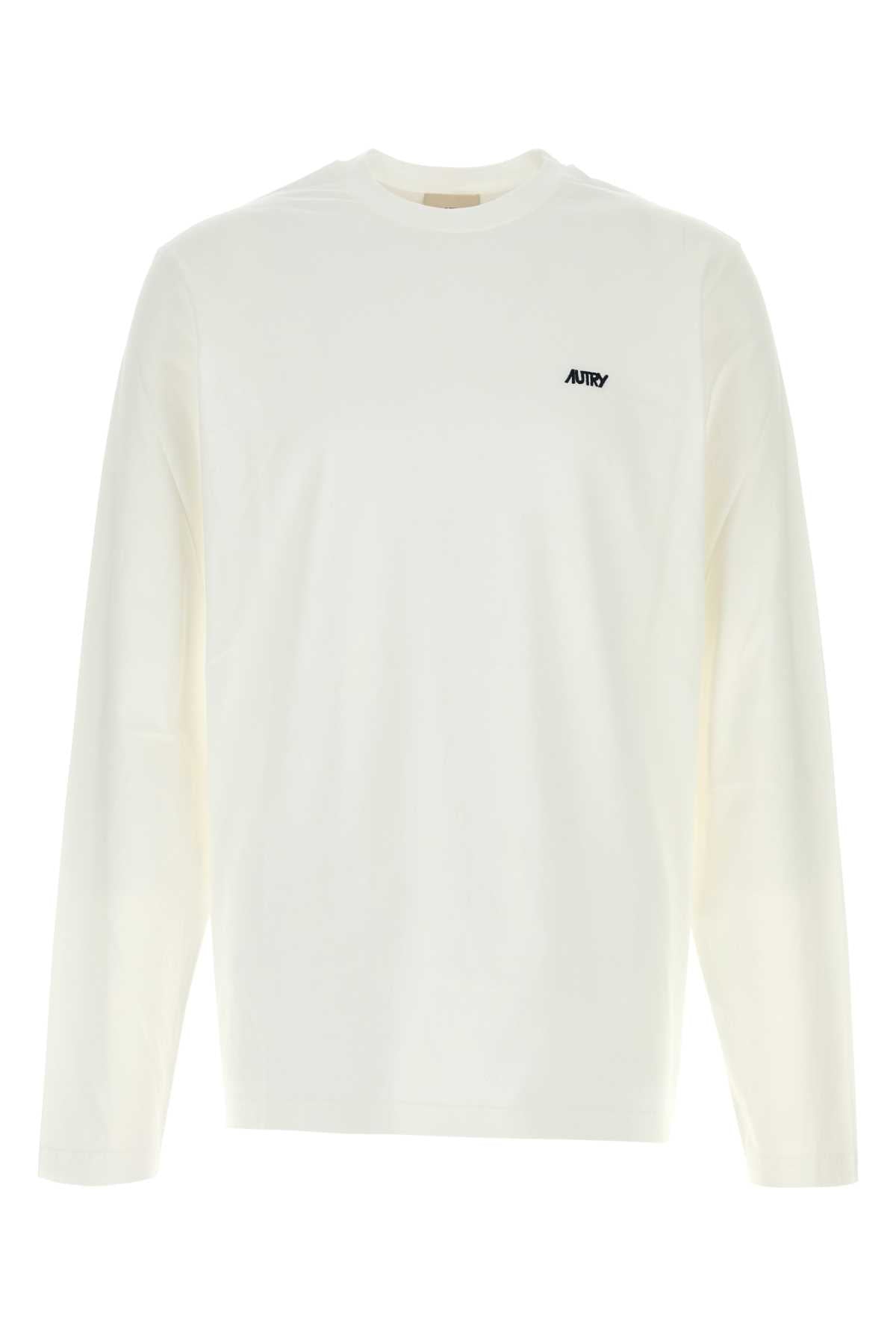Autry Embroidered T-Shirt — White