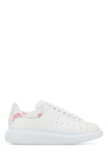 Alexander McQueen Printed Leather Heel Sneaker — White