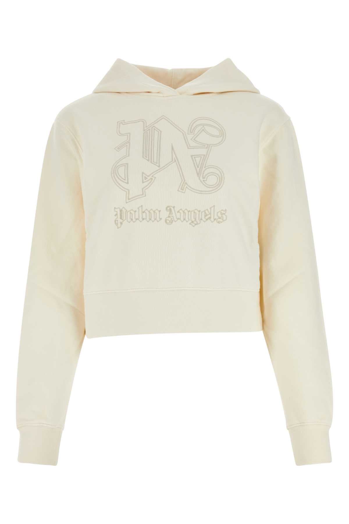 Palm Angels Logo-Embroidered Cotton Sweatshirt — White
