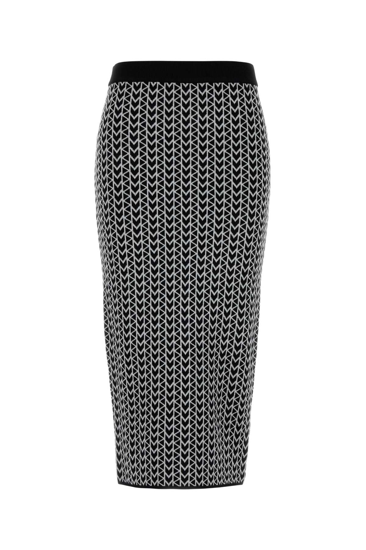 Michael By Michael Kors Jacquard Skirt — Gray