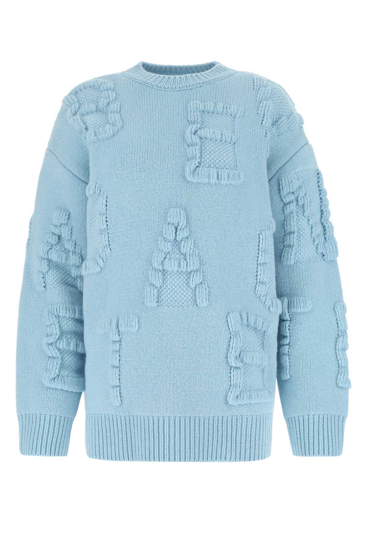 Bottega Veneta Shetland Alphabet Sweater — Blue