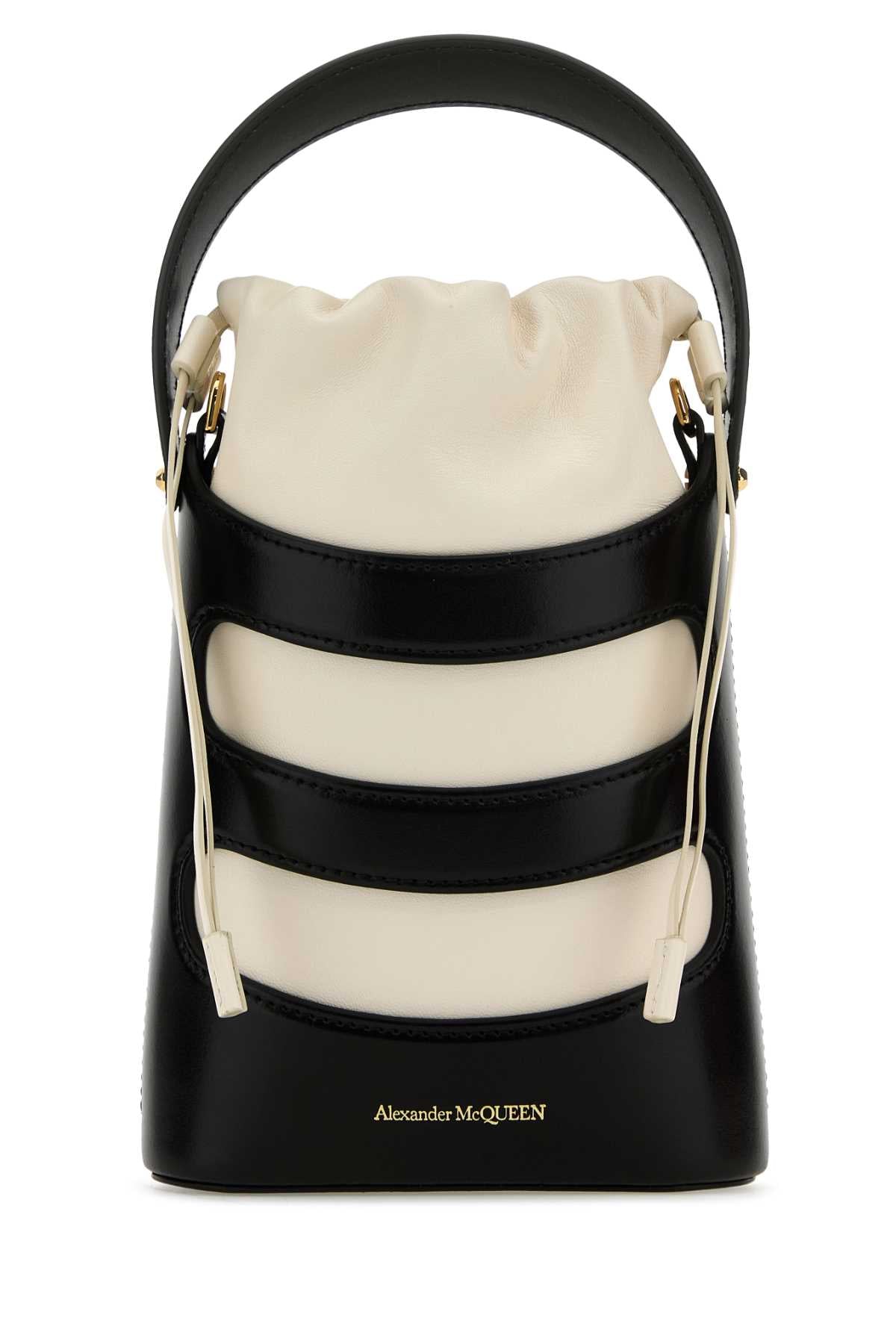 Alexander McQueen The Rise Mini Bucket Bag — Black