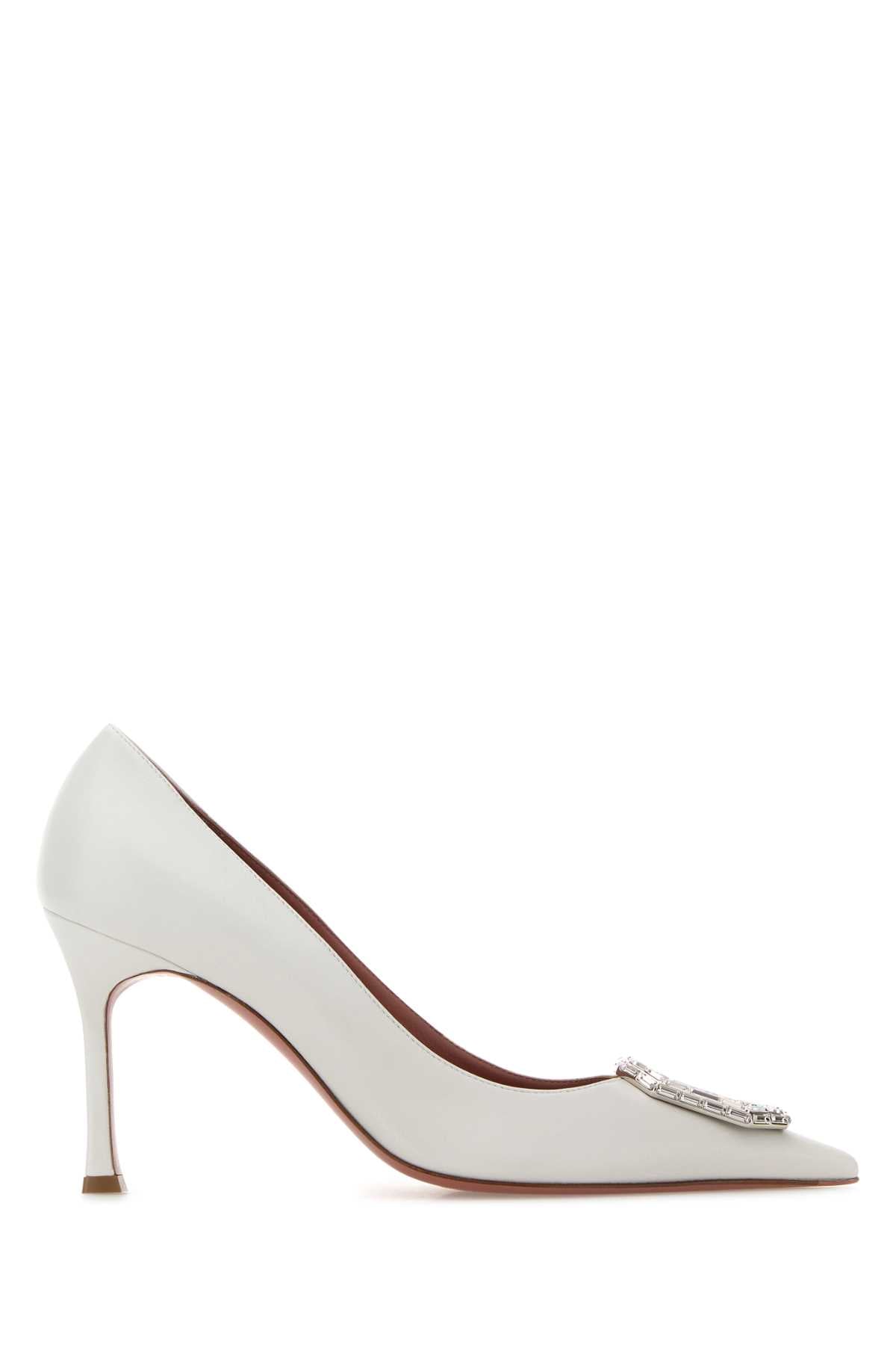 Amina Muaddi Camelia Pump — White