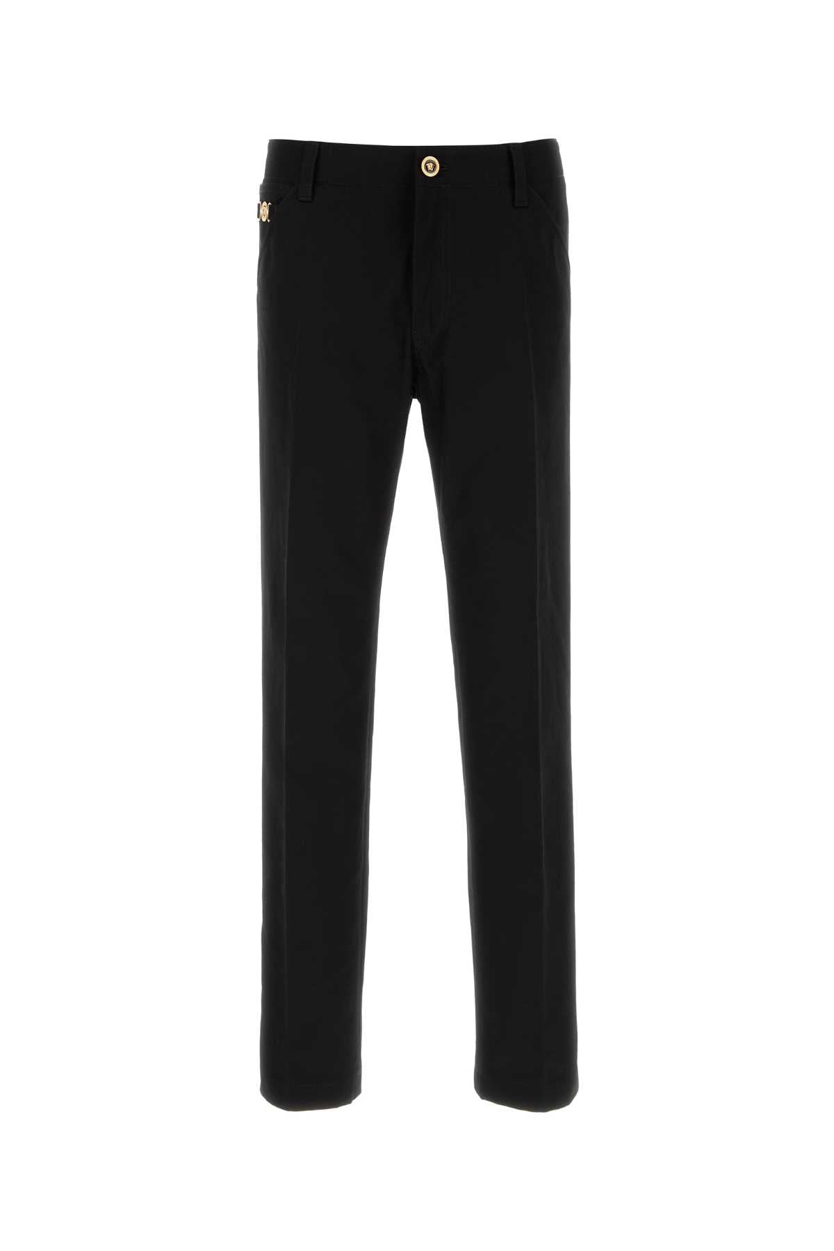 Versace Cotton Trousers — Black