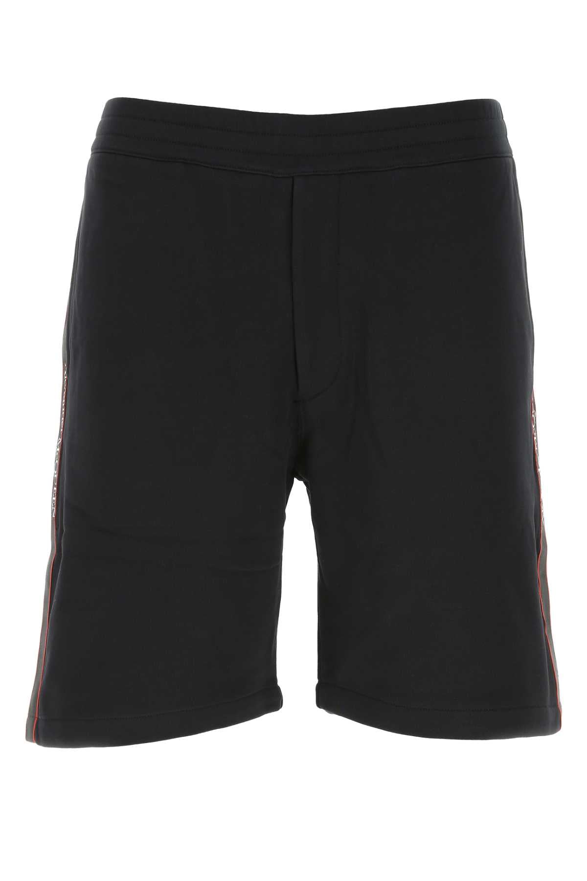 Alexander McQueen Cotton Bermuda Shorts — Black