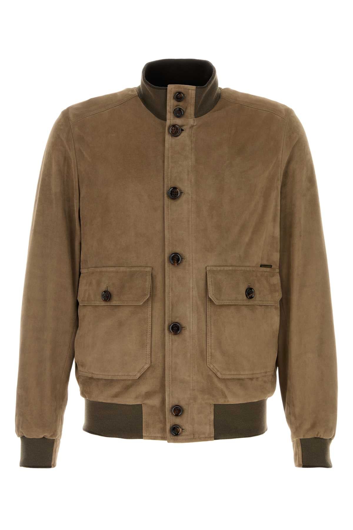 Moorer Carlos Bomber Jacket — Beige