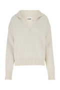 Jil Sander Cashmere Blend Hooded Sweater — White