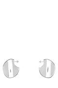 Bottega Veneta Large Disc Earrings — Silver