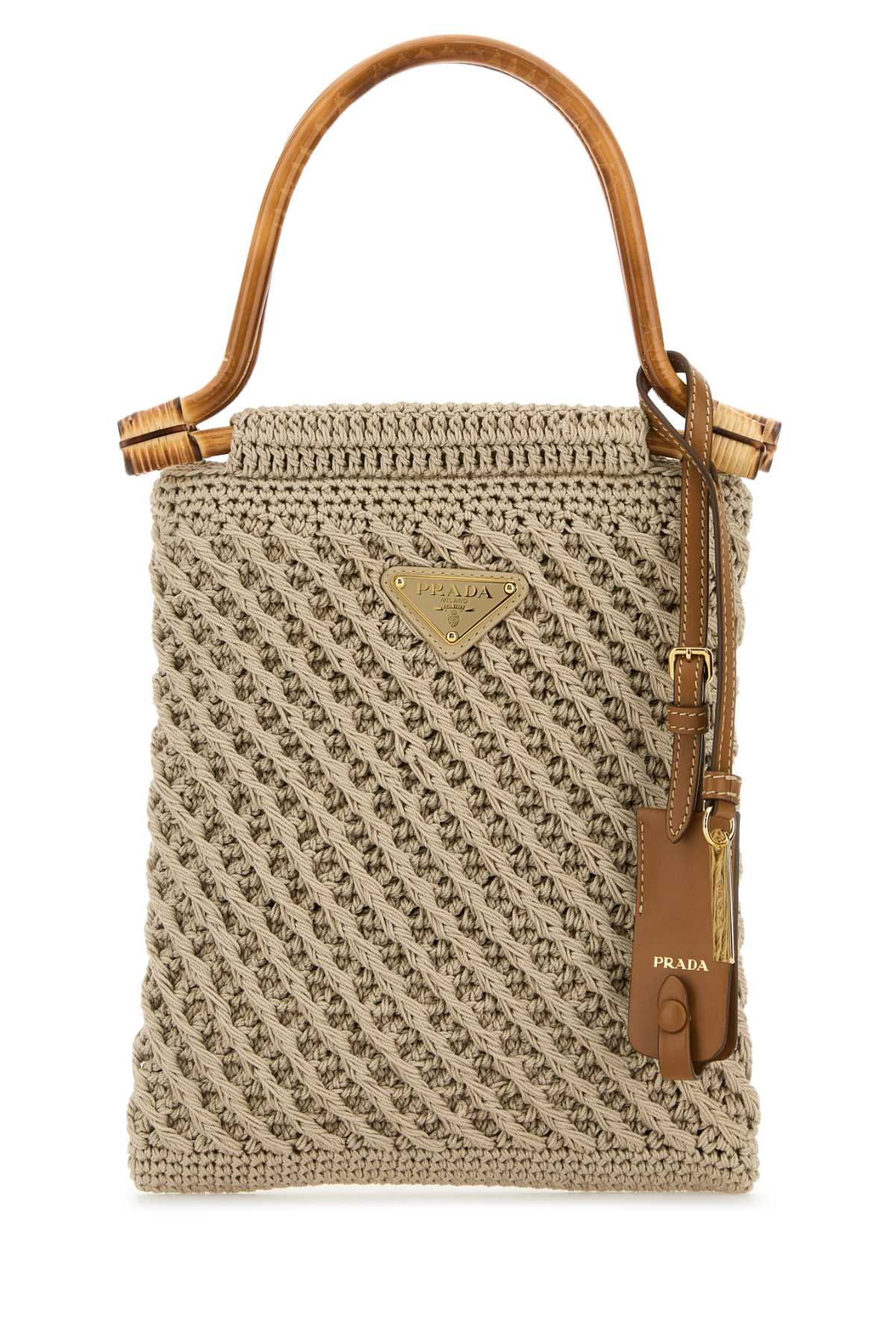 Prada Mano Top Handle Bag — Beige