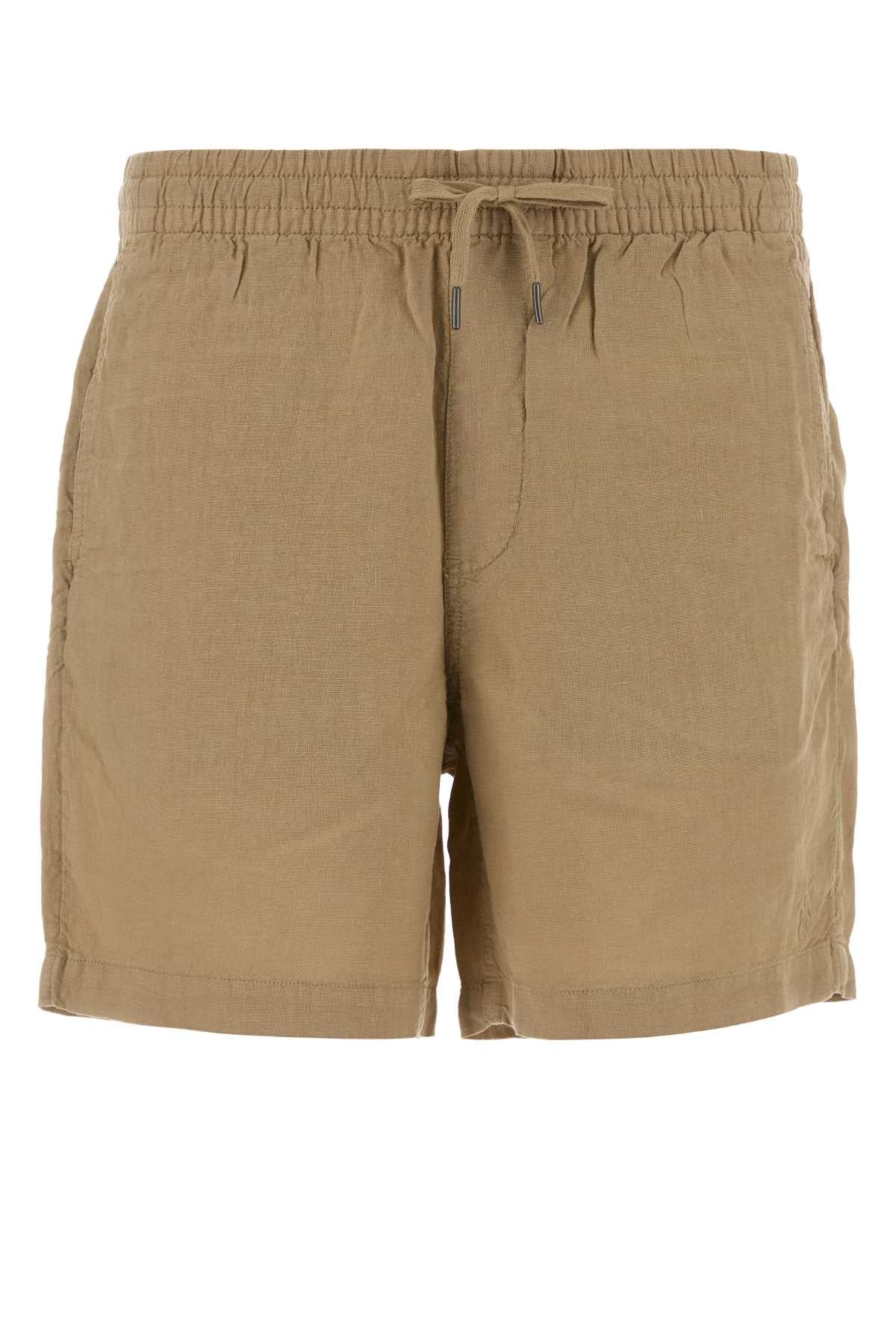 Polo Ralph Lauren Linen Bermuda Shorts — Beige