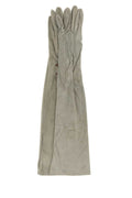 Prada Suede Long Gloves — Gray