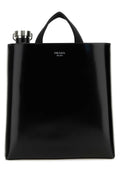 Prada Vitello Leather Tote Bag — Black
