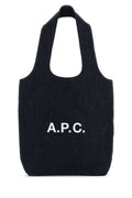 A.P.C. Logo-Print Cotton Tote Bag — Black