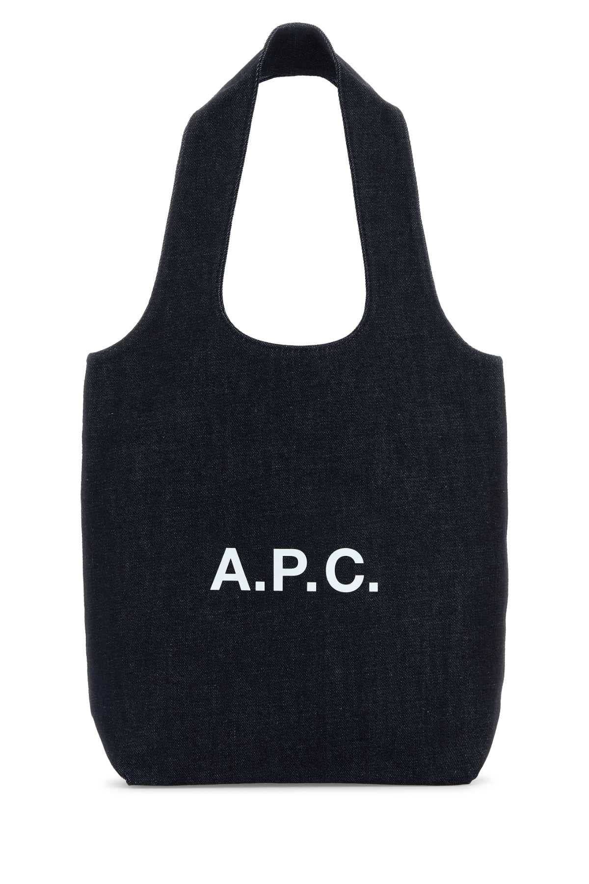 A.P.C. Logo-Print Cotton Tote Bag — Black
